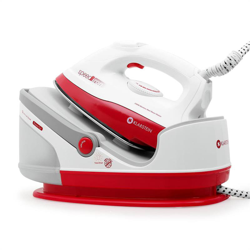 Klarstein 2400 Watt Garment Steamer, White/Blue