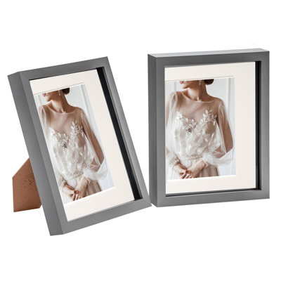 Nicola Spring - 3D Box Photo Frames - 5 x 7" with 4 x 6" Mount