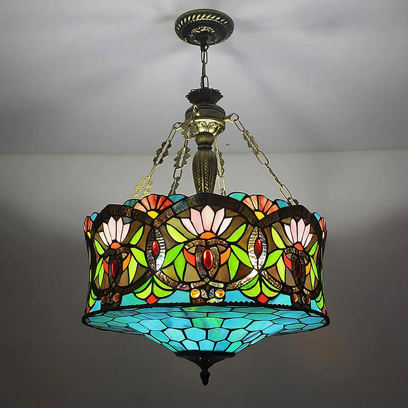 Luminaire suspendu inversé Tiffany Chandelier Crafts