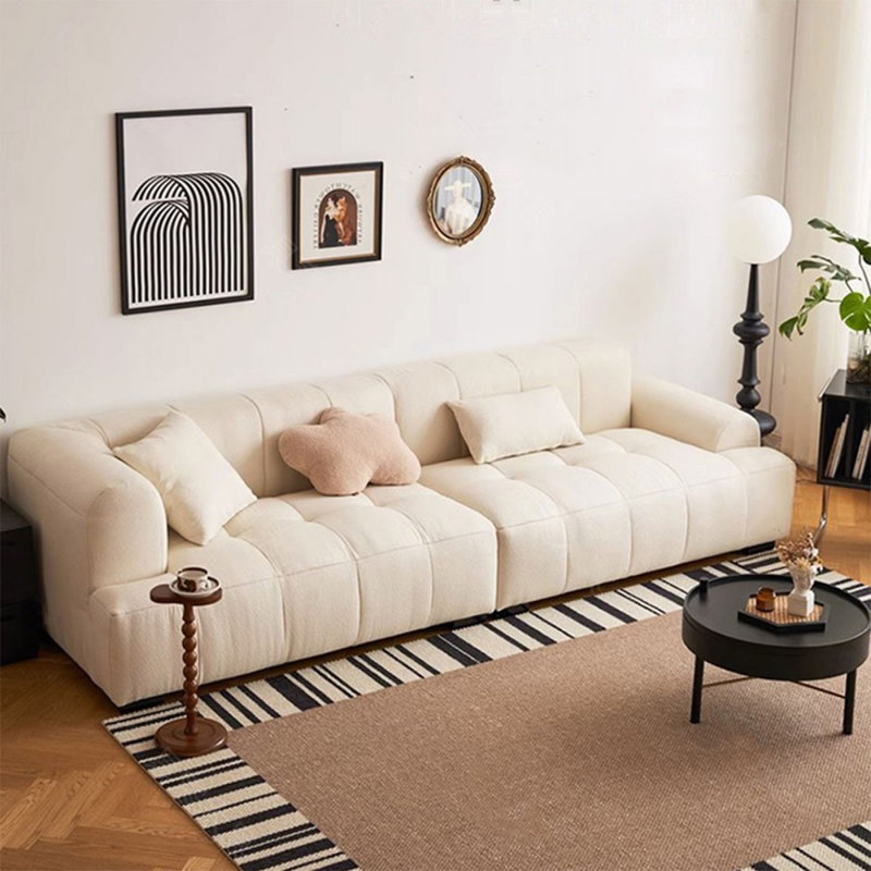 Canapé modulaire en velours beige