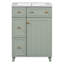 Armoire de meuble-lavabo 24 po avec lavabo en céramique, 2 tiroirs, 1 porte-431752795