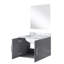 Meuble-lavabo gris foncé l 24 po x P 22 po avec comptoir en marbre et miroir 22 surfaces, 18 miroirs, bureau fermé-293227051