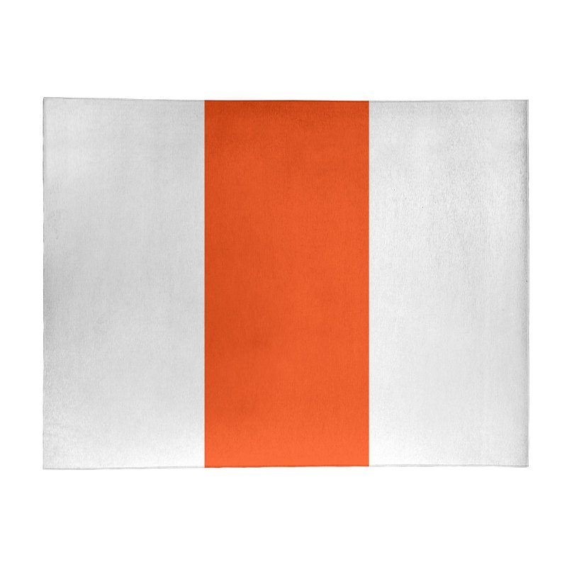 Tapis de zone en poly-rayures en polyorange cincinnati, Rectangle 8 pi x 10 pi