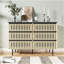 Cannelé, armoire de rangement pour chambre à coucher, rangement à six tiroirs, grande capacité, armoire à tiroirs minimaliste moderne, conception à deux tons