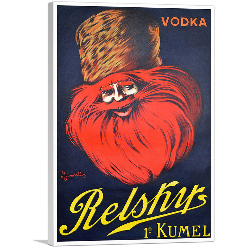 «Relsky's Vodka 1907» par Leonetto Cappiello - reproduction d'art sur toile tendue, H 26 po x l 18 po x P 0,75 po
