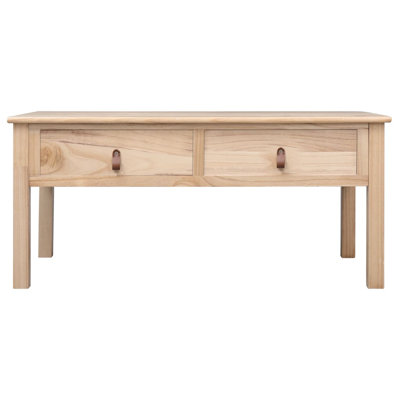 Alpena Solid Wood Four Leg Coffee Table with Storage