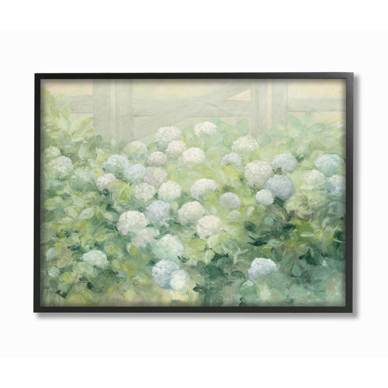 «Floral», hydrangea, jardin, ferme, peinture de Julia Purinton - impression d'art graphique, H 24 po x l 30 po