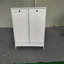 Panier à linge incliné avec panier amovible, panier à linge caché, armoire de rangement pour panier de salle de bain, organisateur de maison autoportant, blanc