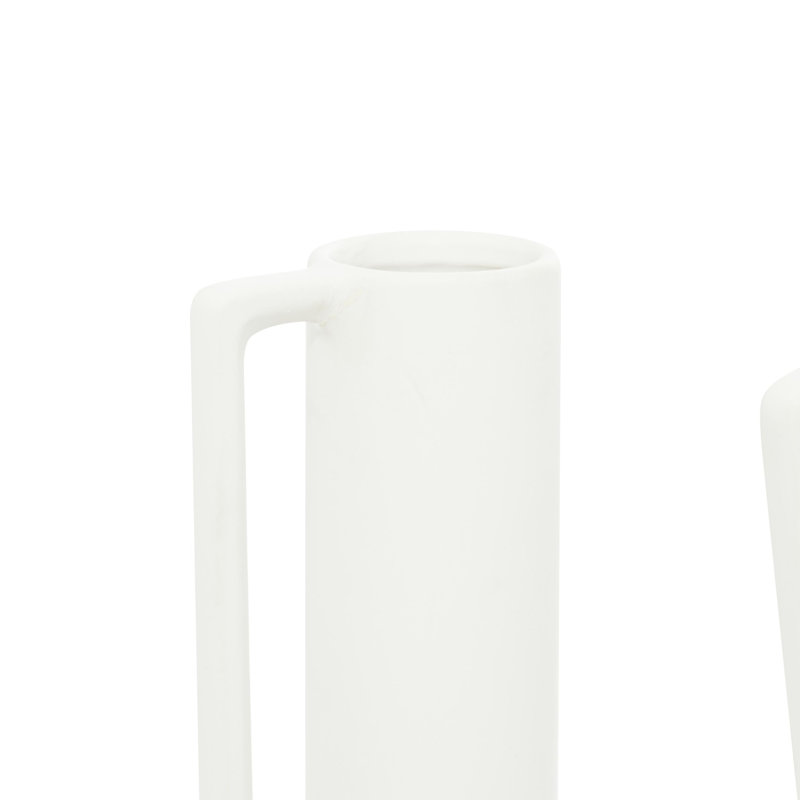 Vase en céramique Cosmoliving By Cosmopolitan, Blanc, H 17 po x l 18 po x P 6 po