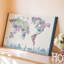 Toile, création d'une carte du monde de style aquarelle avec des couleurs pastel douces, art mural-2131005422
