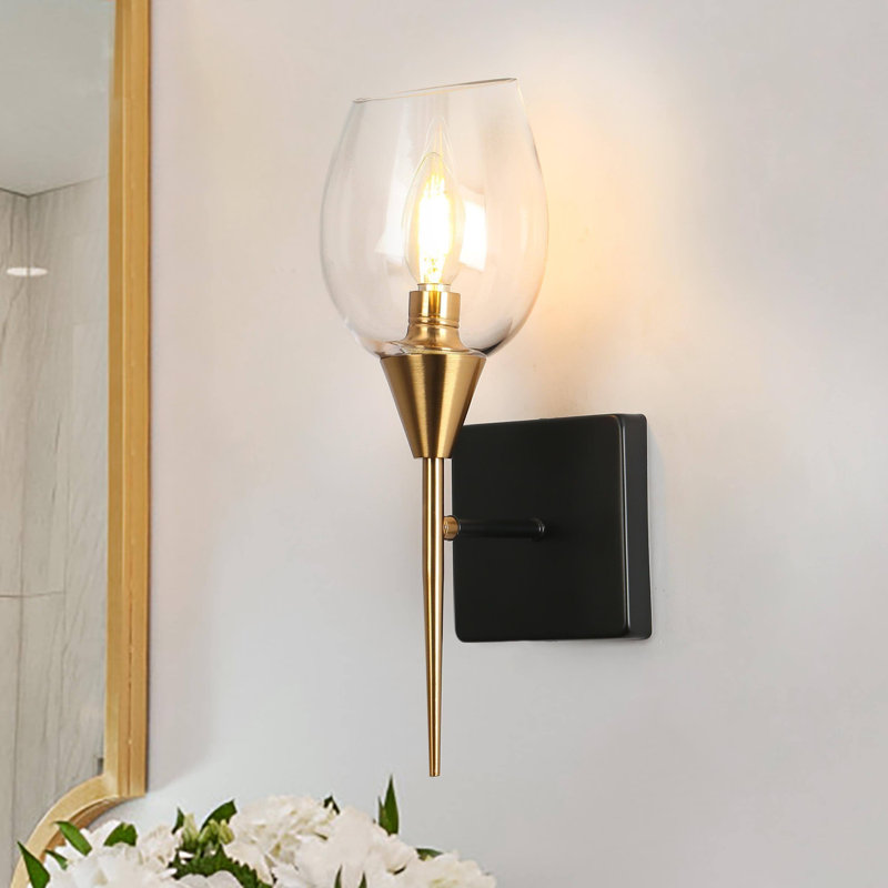Applique murale 1 lumière pour salle de bain à bras articulé 1 lumière 14,6 po
