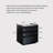Modern Style Black rubberwood Bedside Table With Three-Layer Drawer Design