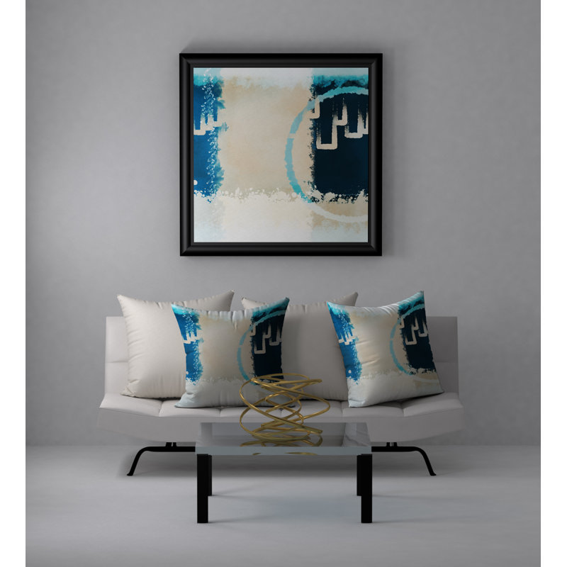 Abstract Reversible Throw Pillow, 20"x20"