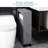 Gray Bathroom Rolling Cabinet For Space Utilization 28.25" Tall Storage With Drawers