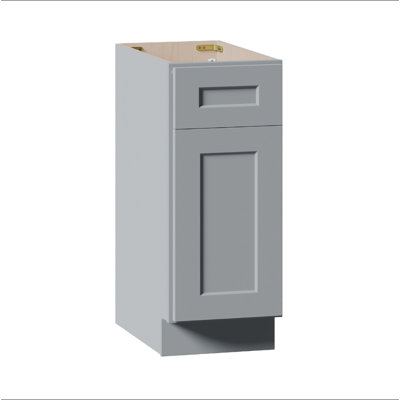 Armoire de base 15 po Shaker avec porte à fermeture en douceur, tiroir, unité en bois massif compacte avec tablette réglable pour la cuisine, la salle de bain, la buanderie et le garage