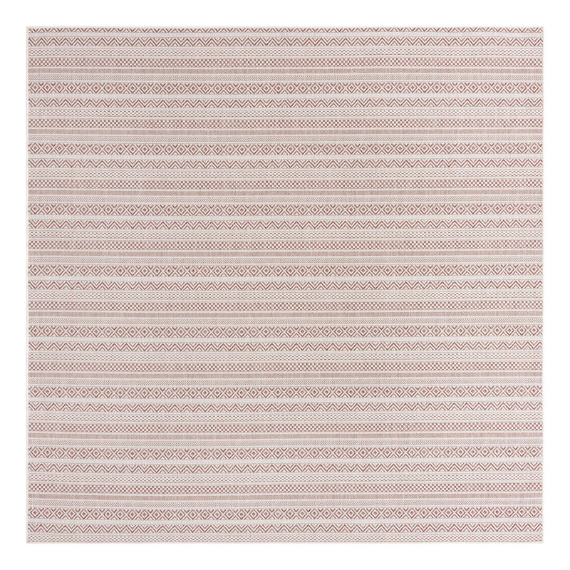 Indoor/Outdoor Glimmer Area Rug Brick Color, Square 7'10"