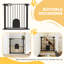Pet Safety Gate Pressure Fit Stair with Small Door Double Locking-67182262