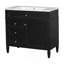 Meuble-lavabo moderne 36 po avec lavabo supérieur-433316406