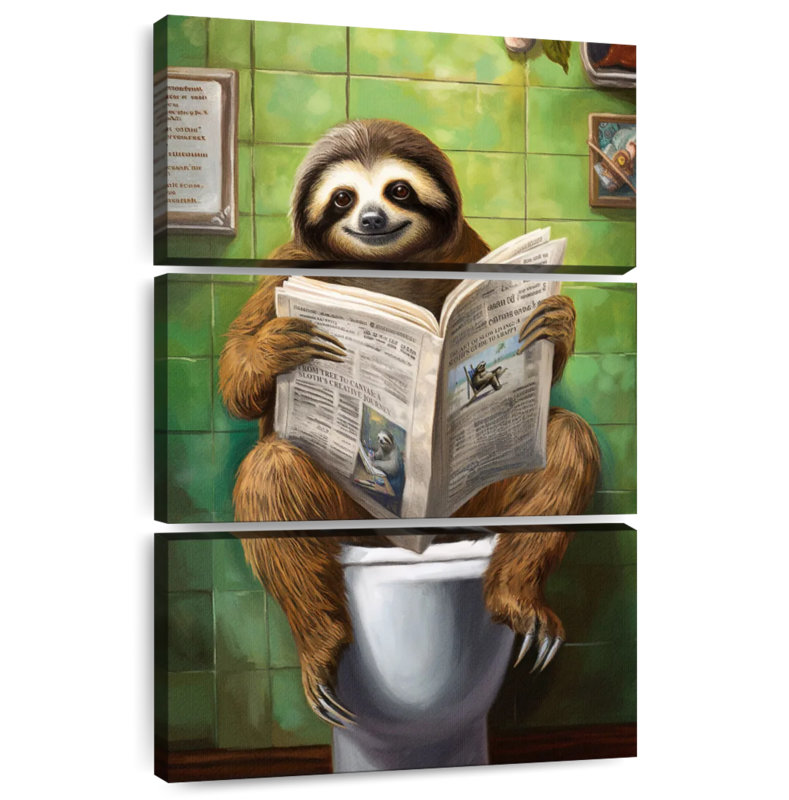 Ketti paresseux sur une toilette, H 50 po x l 32 po