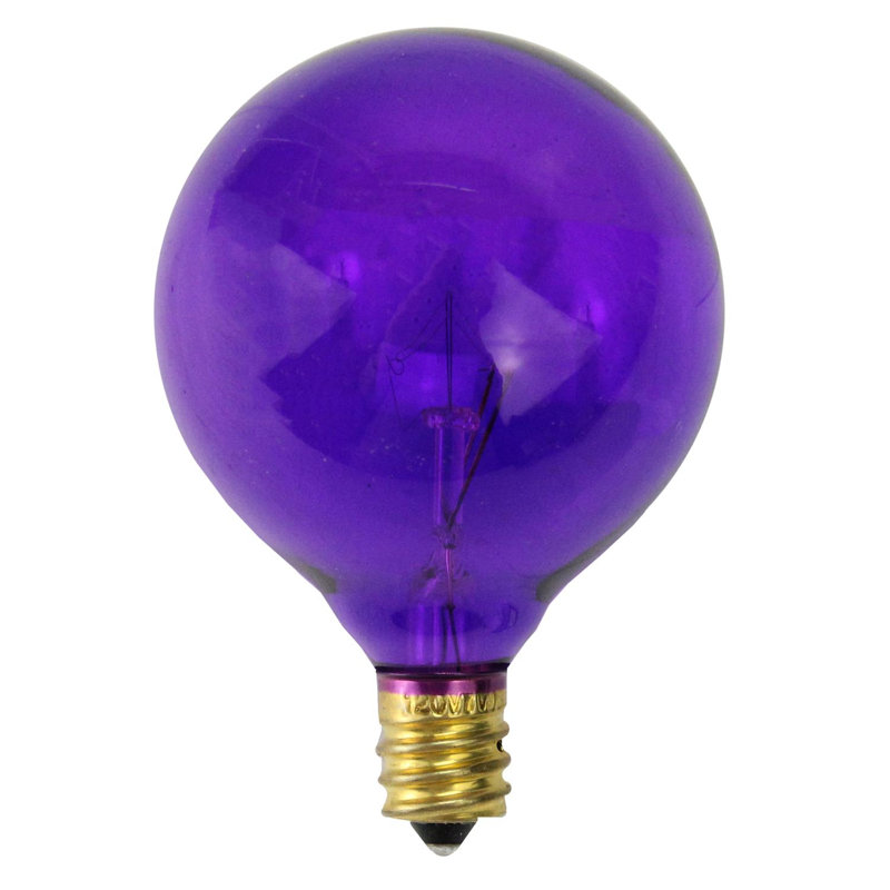 Ampoules de remplacement pour Noël incandescentes mauves G50, Mauve
