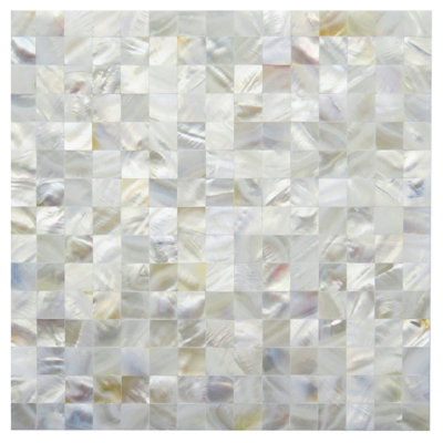 Loreto 0.8" x 0.8" Seashell Grid Mosaic Wall Tile