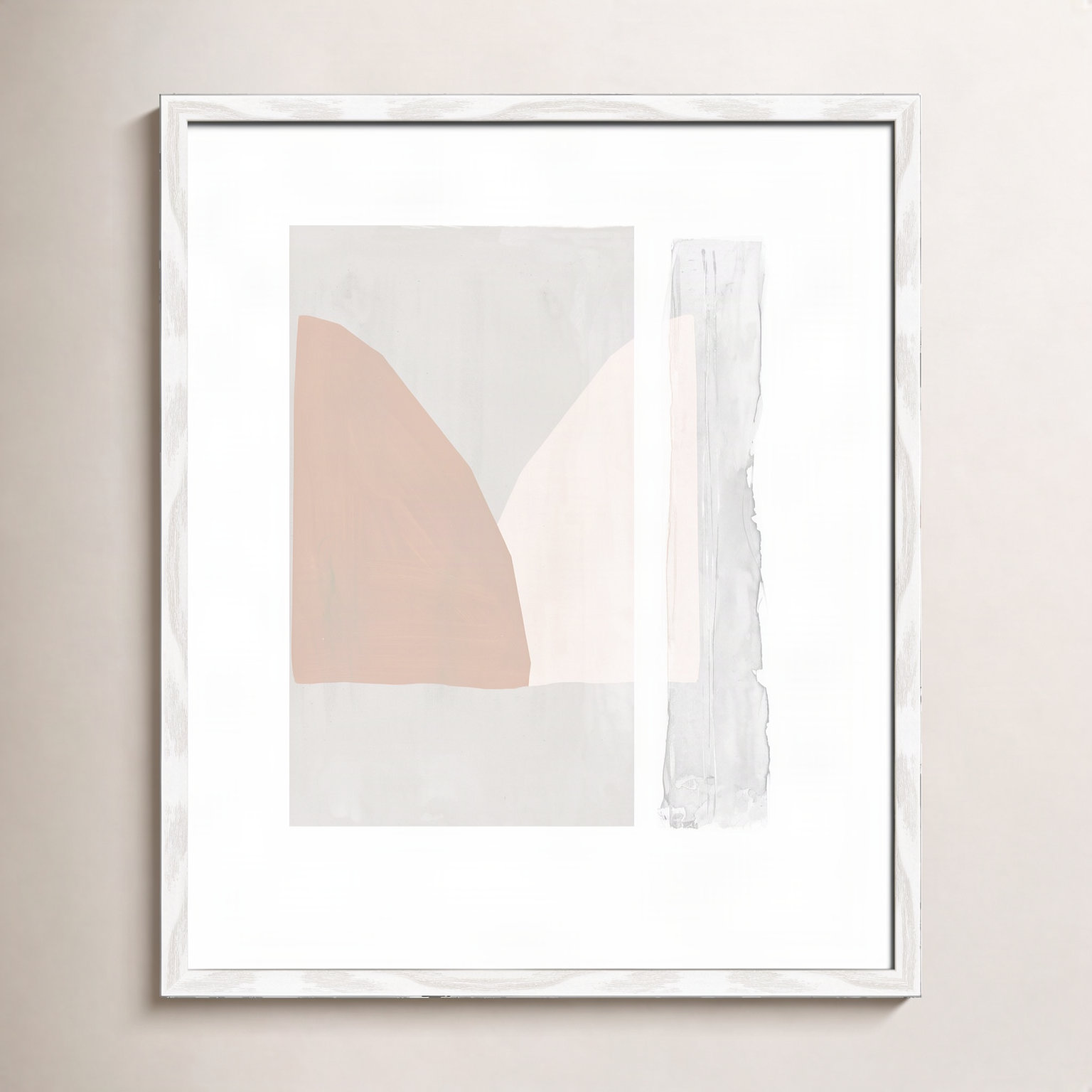 Lora "Soft And Light" Print by Tom Reeves, 25.5" H x 21.5" W x 0.75" D, White Wood Framed Paper