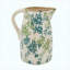 Vase à fleurs 9,4 "H, pichet décoratif en céramique avec motif floral