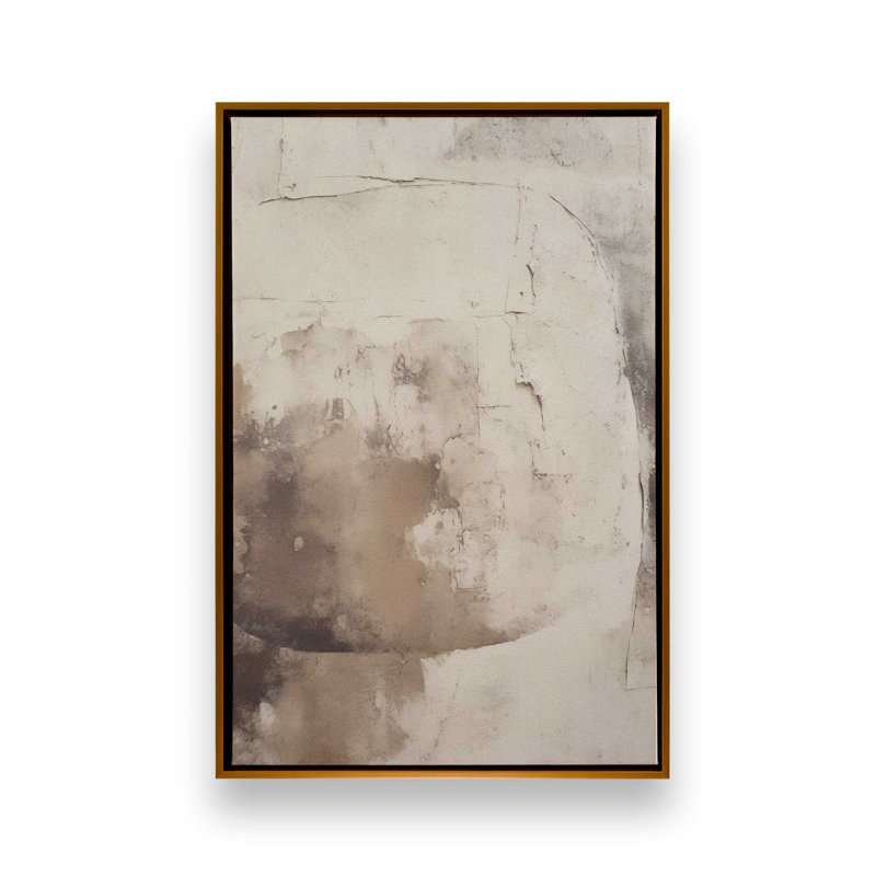 Mocha Musings II Canvas Print, Polished Gold Floater Framed, 48.75" H x 32.75" W x 1.75" D