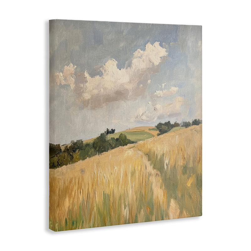 Toile «Walked Through Wheat», conception par Petal Prints Design, H 30 po x l 24 po