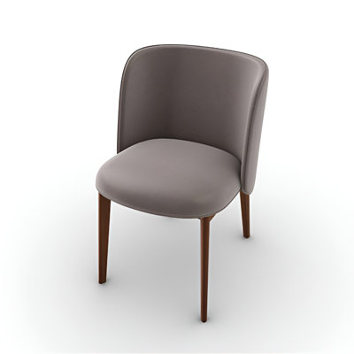 Abrey Upholstered Armchair with Wooden Base