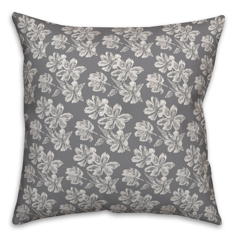 Coussin décoratif , 16 po x 1 po, Gris