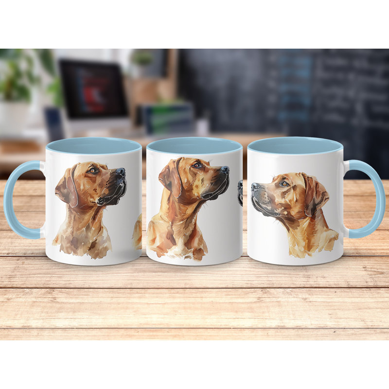 Ceramic Coffee Mug, 3, Light Blue