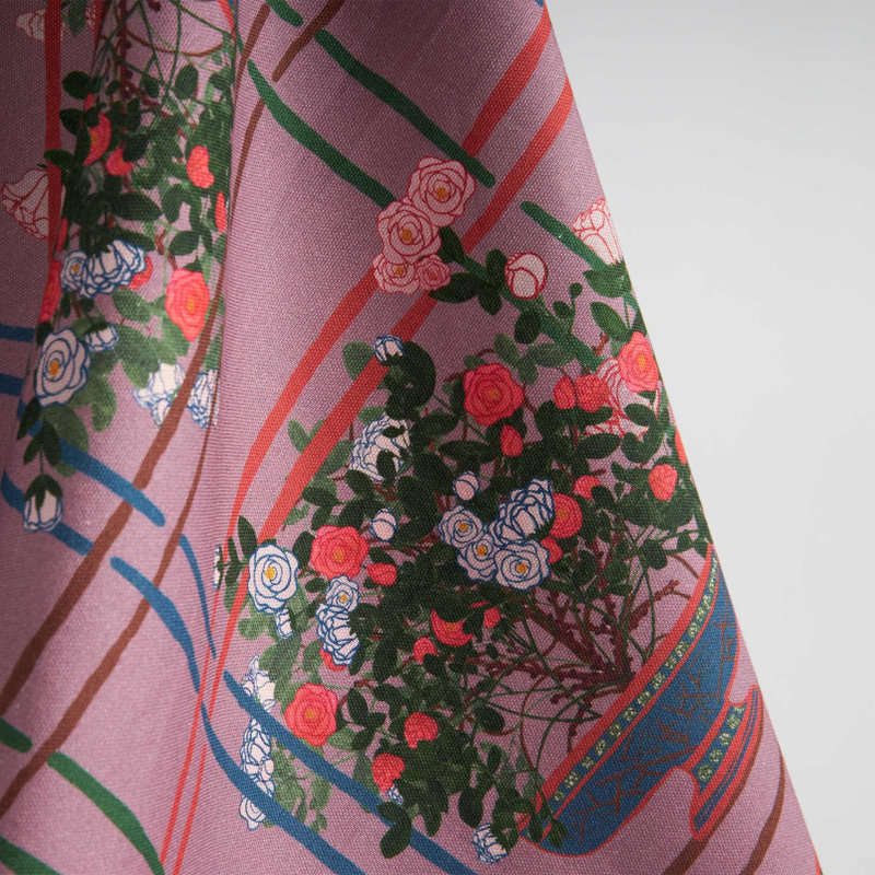 Tablecloth La Vie en Rose, 98.5" x 98.5" Square