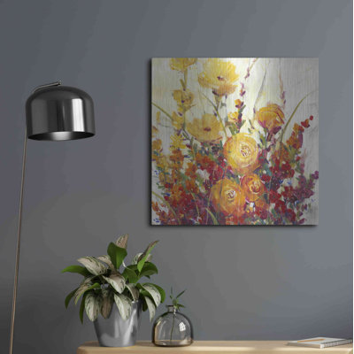 "Luxe Metal Art" Mixed Bouquet I "par Tim O'Toole, Art mural en métal, 24" x 24 "" par Tim O'Toole