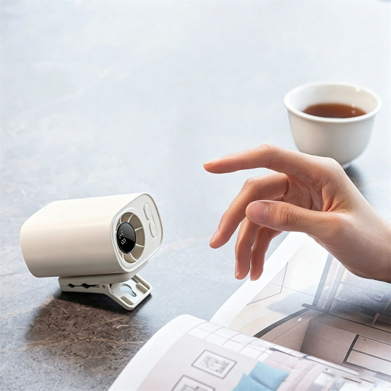 Ventilateur de climatiseur à clipser pour voiture avec un affichage à DEL Mini voiture portable