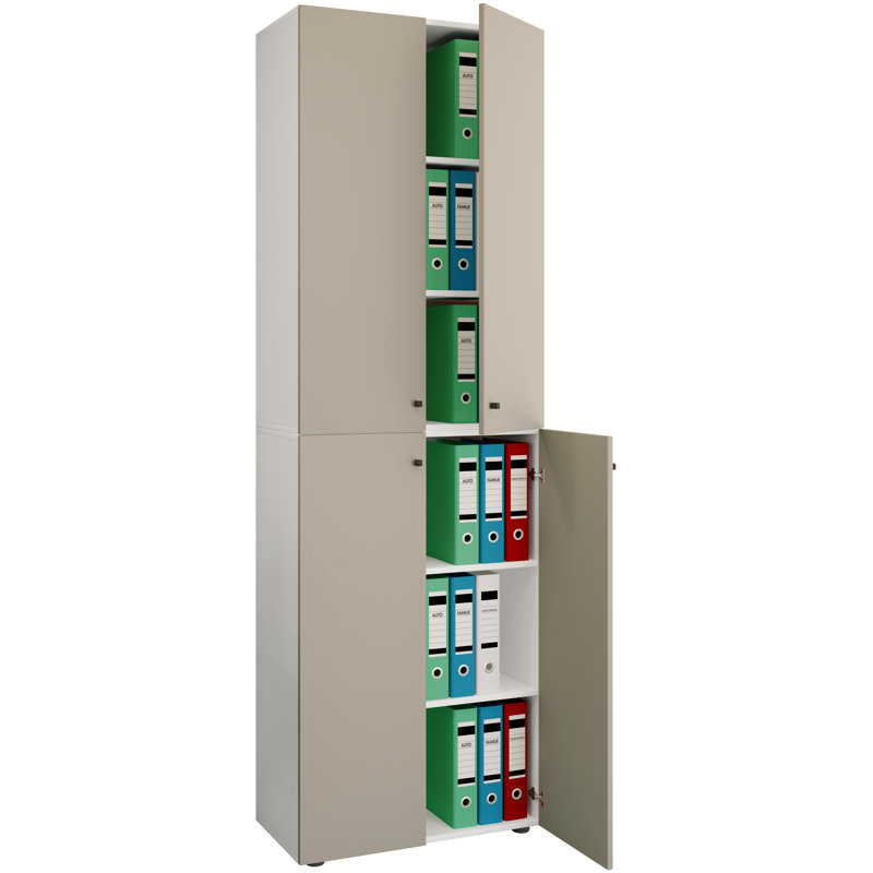 Amaurys Storage Cabinet, White/Grey