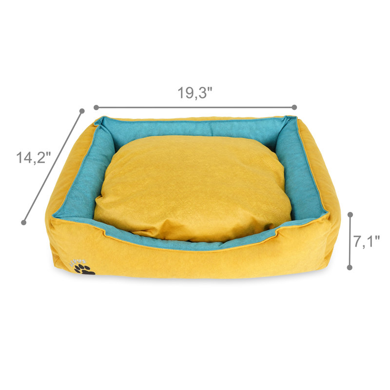 Panier de support pour chien, Petit (l 19,3 po x P 14,2 po x H 7,1 po), Chameau / bleu