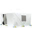 Abri pour abri de jardin extérieur 12 'x 12' imperméable toutes saisons avec parois latérales, fenêtres en filet de polypropylène, intimité blanche