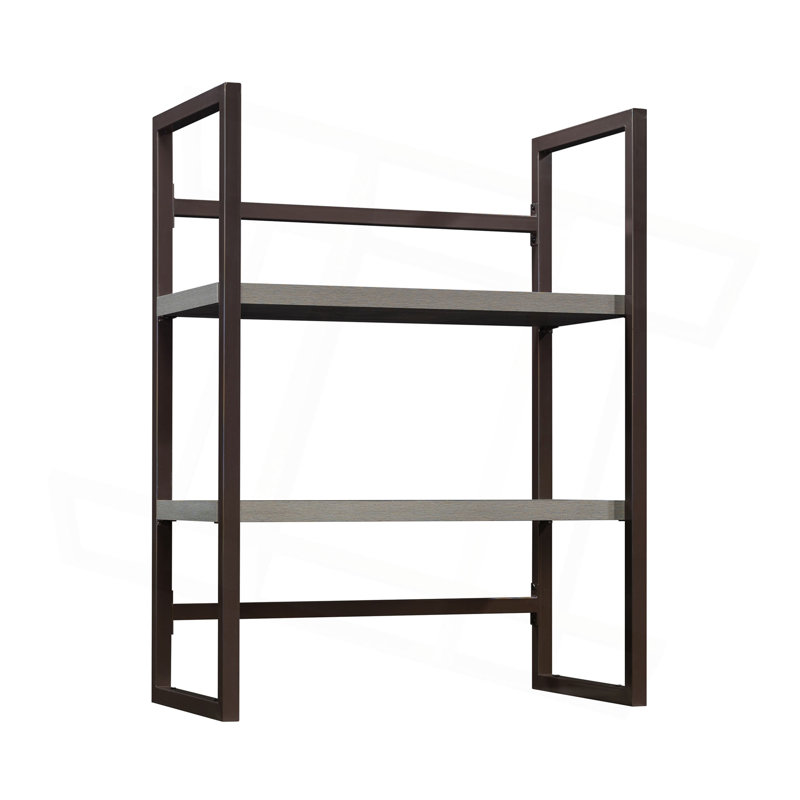 Library Hutch with Modern Design, Brown finish
