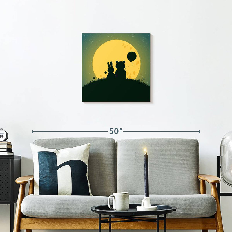Ashelle Moonlight Bunny And Bear, 20" H x 20" W