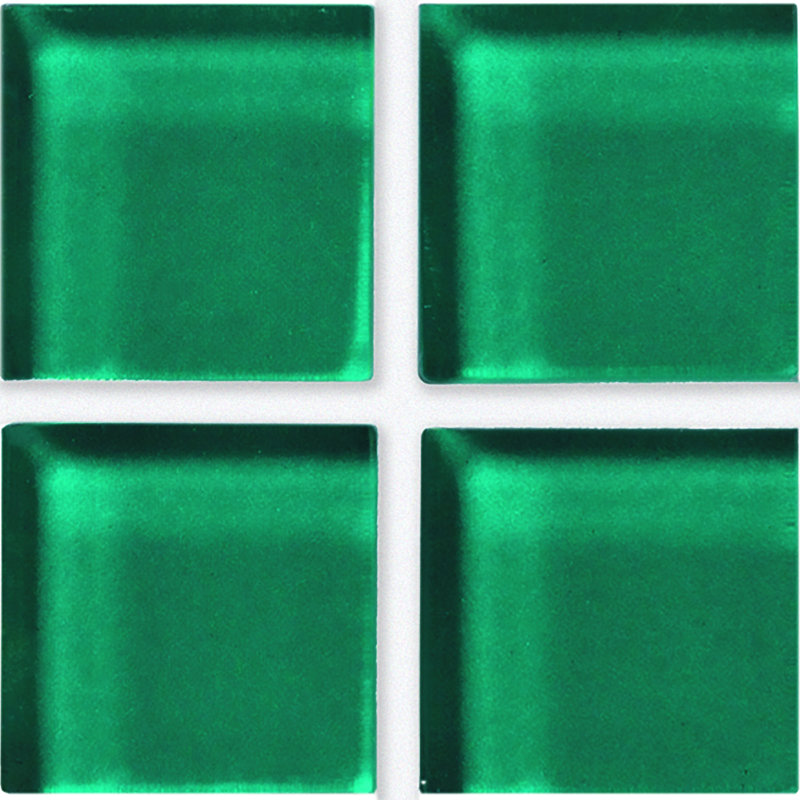 Torch Song 4'' W x 4'' L Glass Singular Tile, Teal