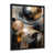 Impression noire sur toile encadrée