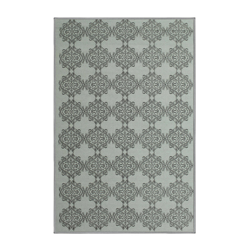 Tapis gris zone contemporaine, Rectangle 5 pi x 7 pi