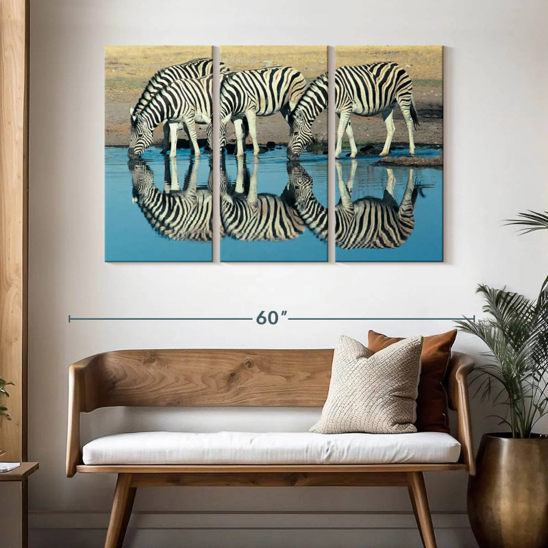 Zèbre de Brampt Etosha Burchell, H 32 po x l 50 po