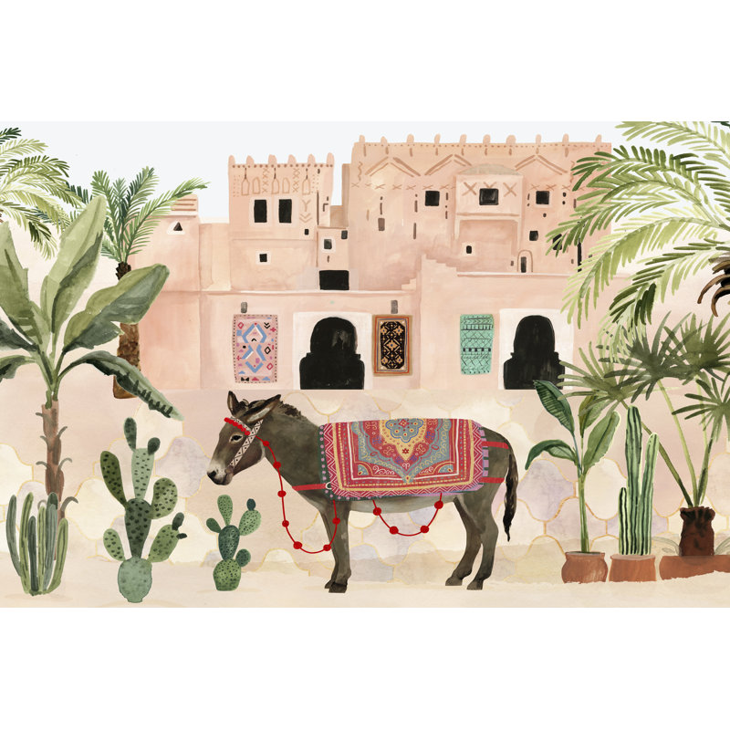Meet Me In Marrakech A by Victoria Borges - Painting on Canvas, 20cm H x 30cm W, Wrapped Canvas