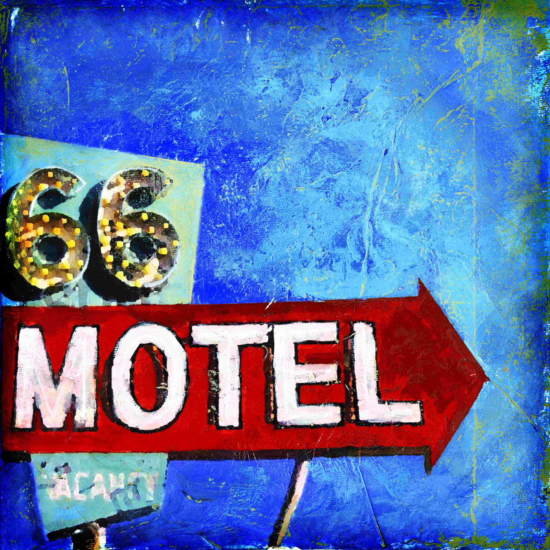 " Route 66 Motel ", 12" H x 12" W  