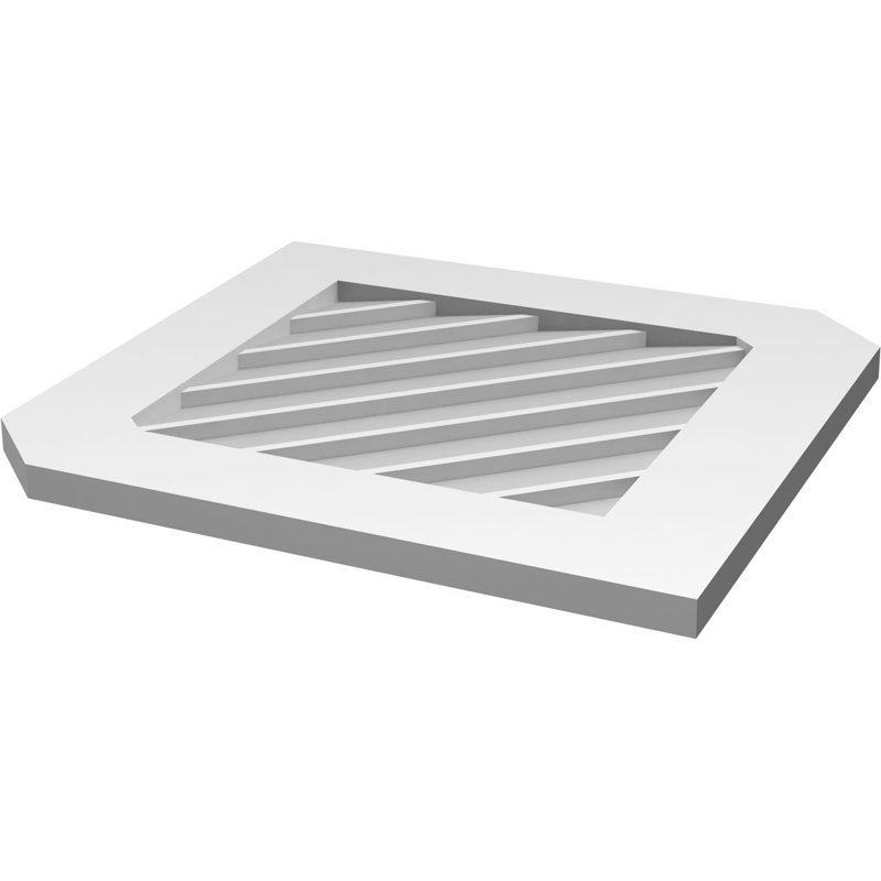 Ventilé vertical à pignon vertical 13/12 po, H 1 po x l 26 po x L 32 po