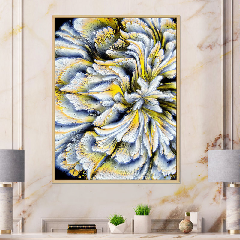 Œuvre d'art moderne sur toile, L 8 po x H 12 po, Cadre flottant brun