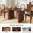 63" Fluted Oval Dining Table Double Pedestal Kitchen Table For 4-6 -1807461440