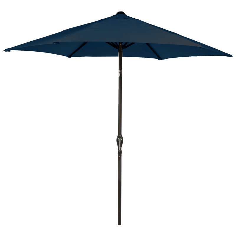 270cm Tilt Market Parasol, Navy Blue